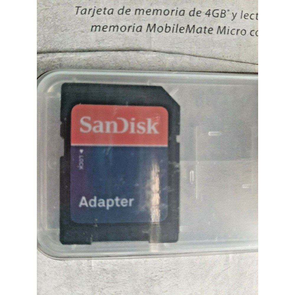 NEW in pkg Verizon SanDisk 4GB Memory Card & Card Reader Transfer Photos Music